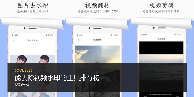 能去除视频水印的工具排行榜
