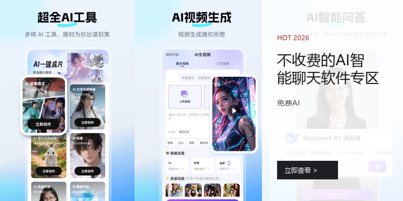 不收费的AI智能聊天软件专区