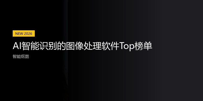 AI智能识别的图像处理软件Top榜单