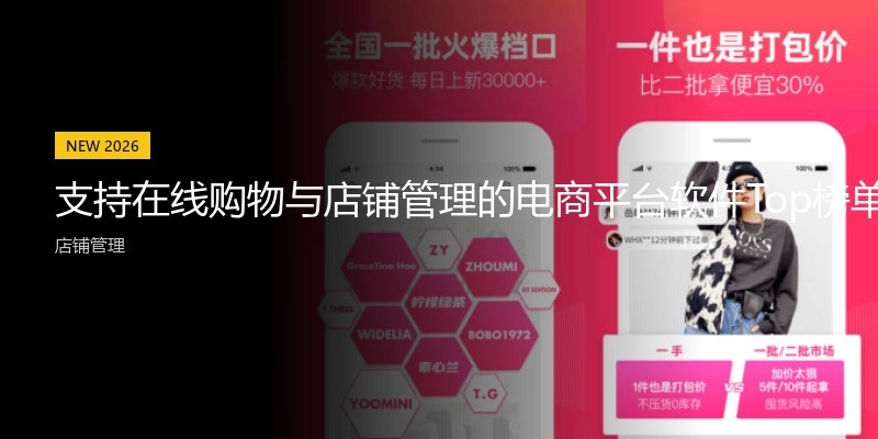 支持在线购物与店铺管理的电商平台软件Top榜单