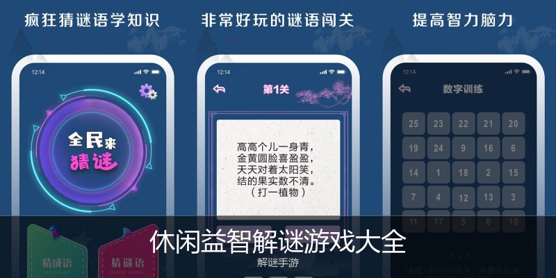 休闲益智解谜游戏大全