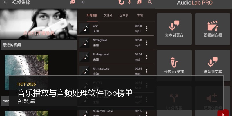 音乐播放与音频处理软件Top榜单
