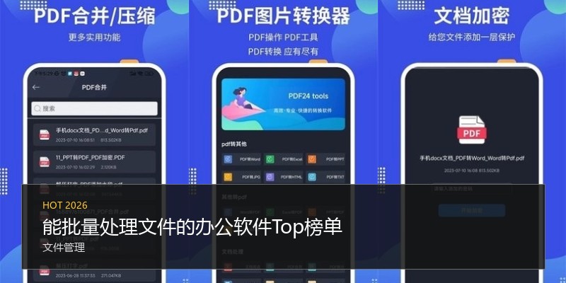能批量处理文件的办公软件Top榜单