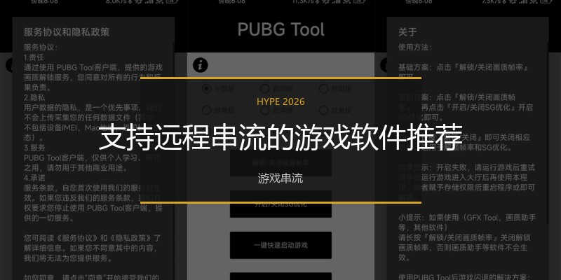 支持远程串流的游戏软件推荐