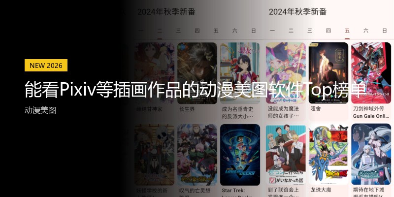 能看Pixiv等插画作品的动漫美图软件Top榜单
