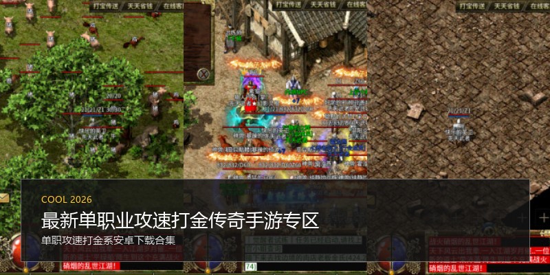 最新单职业攻速打金传奇手游专区