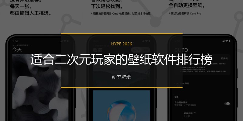 适合二次元玩家的壁纸软件排行榜