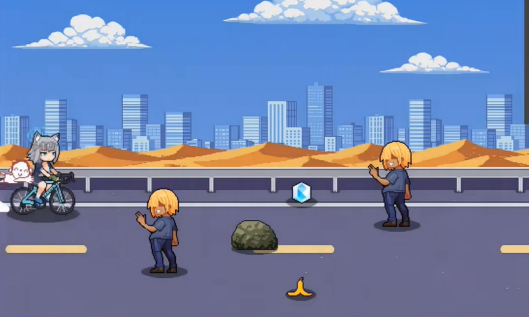砂狼白子的骑行小游戏截图2