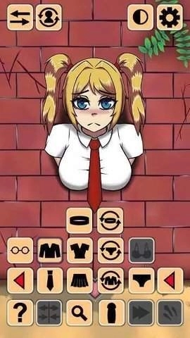 意外卡墙的少女