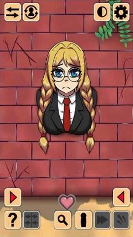 意外卡墙的少女