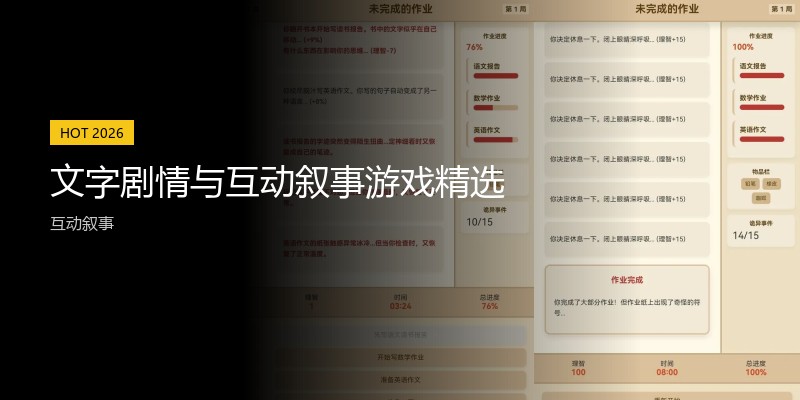 文字剧情与互动叙事游戏精选