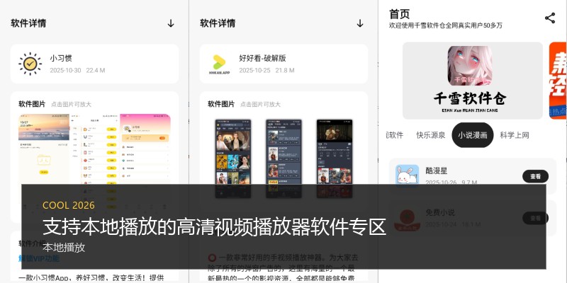 支持本地播放的高清视频播放器软件专区