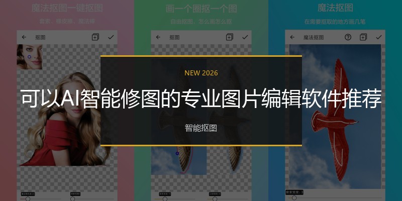 可以AI智能修图的专业图片编辑软件推荐
