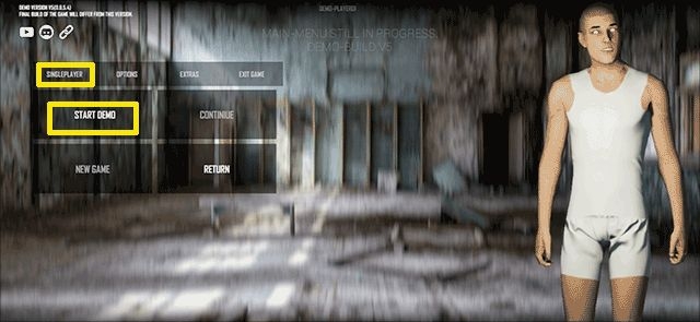 SCUM人渣主界面黄色方框进入游戏选项