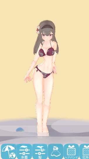 3D少女Yuna泳装换装截图