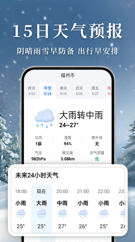 准雨天气大字版截图