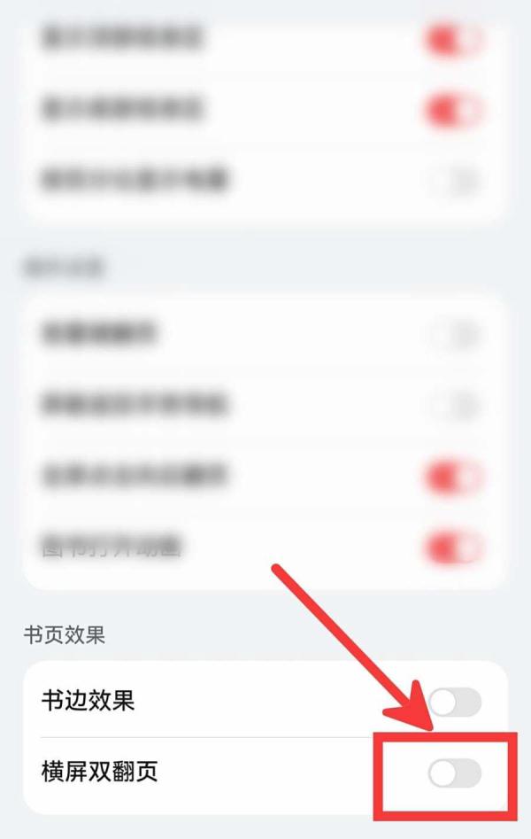 阅读3.0 横屏双翻页设置
