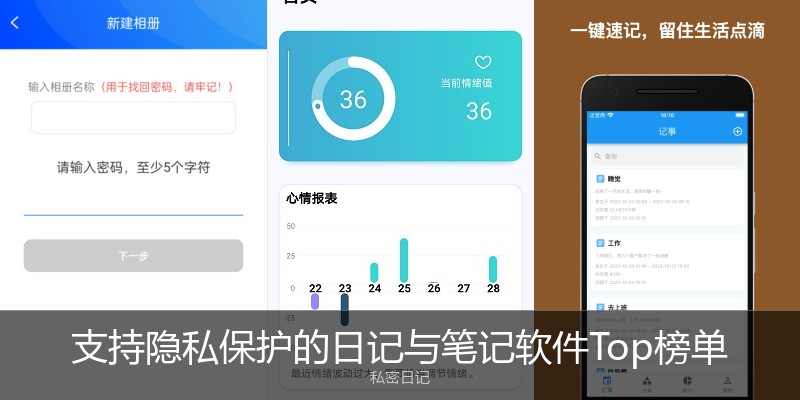 支持隐私保护的日记与笔记软件Top榜单