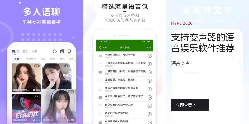 支持变声器的语音娱乐软件推荐