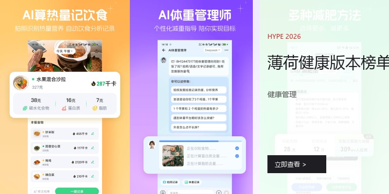 薄荷健康版本榜单